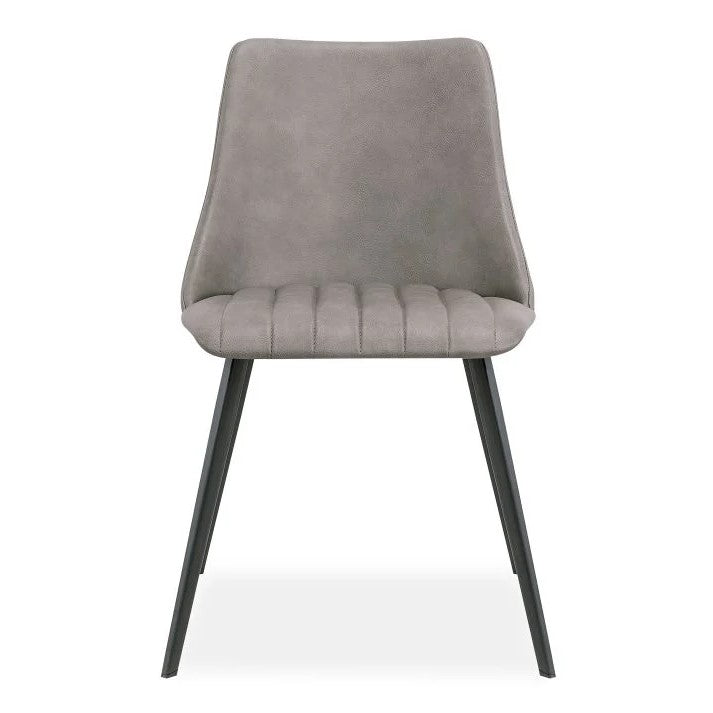 Sustainable Comfort Metal Dining Chair - Grey