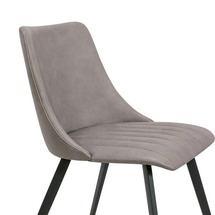 Sustainable Comfort Metal Dining Chair - Grey