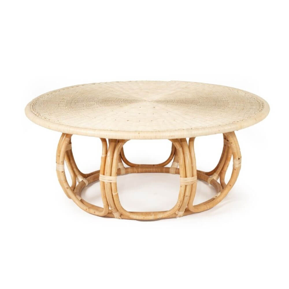 Swell Design Natural Round Rattan Coffee Table