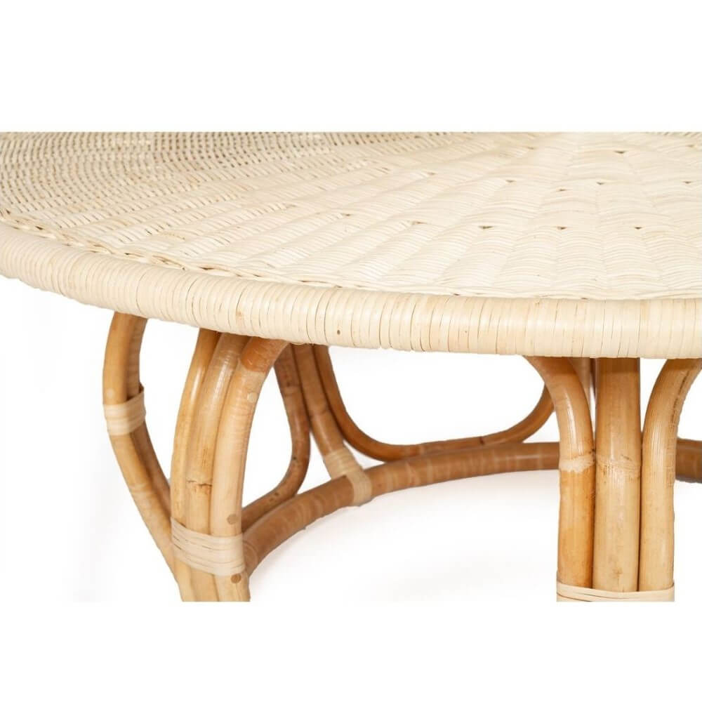 Swell Design Natural Round Rattan Coffee Table