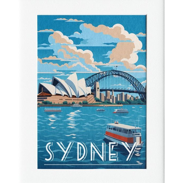 Sydney Mounted Print Wall Decor - 40x50cms