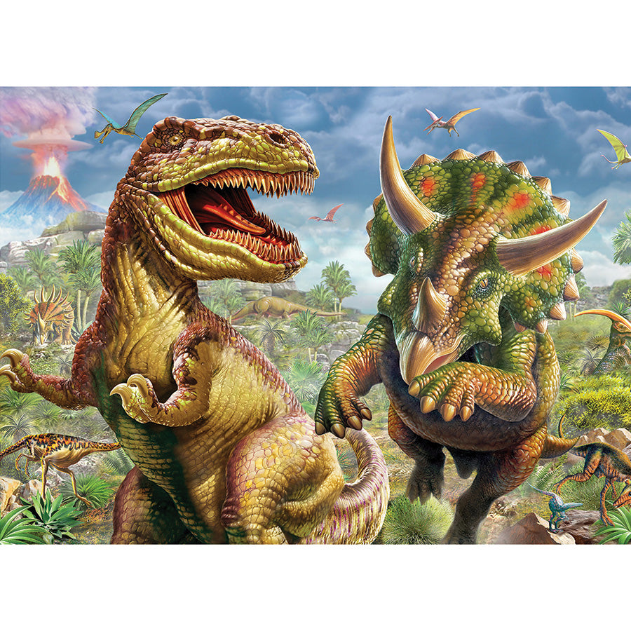 T Rex And Triceratops 1000 Piece Jigsaw Puzzle