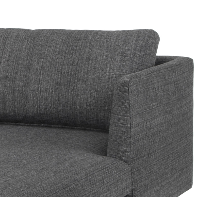 Tailored Elegance Grey 3-Seater With Right Chaise Sofa