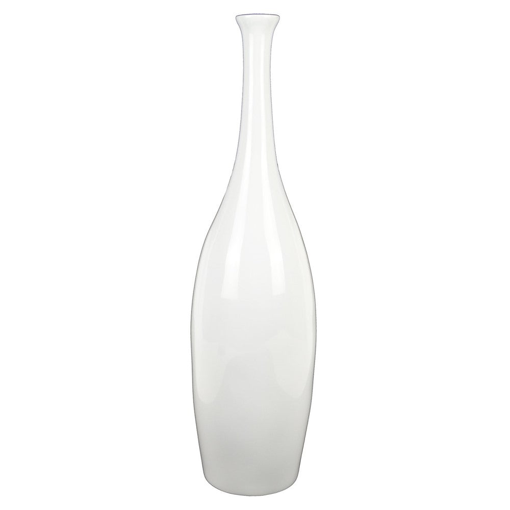 Tall Lacquer Tower Series Vase - White (Available in 2 Sizes)