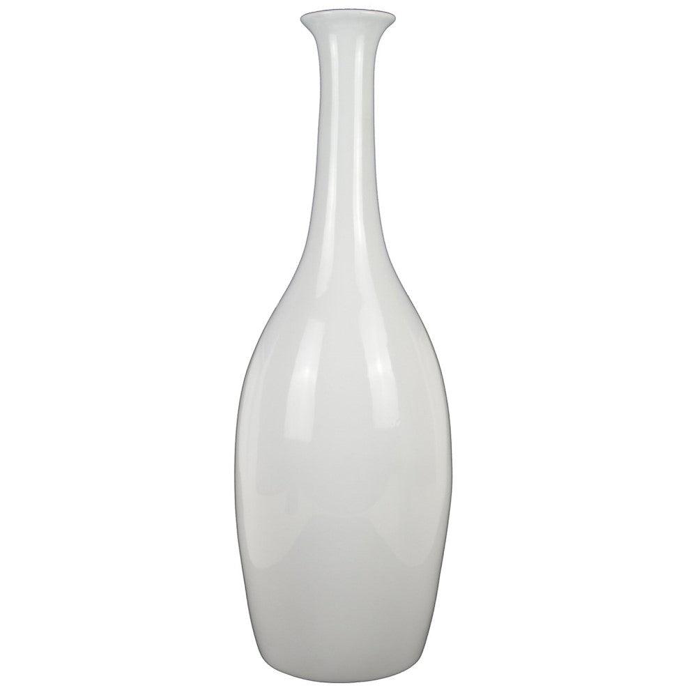 Tall Lacquer Tower Series Vase - White (Available in 2 Sizes)