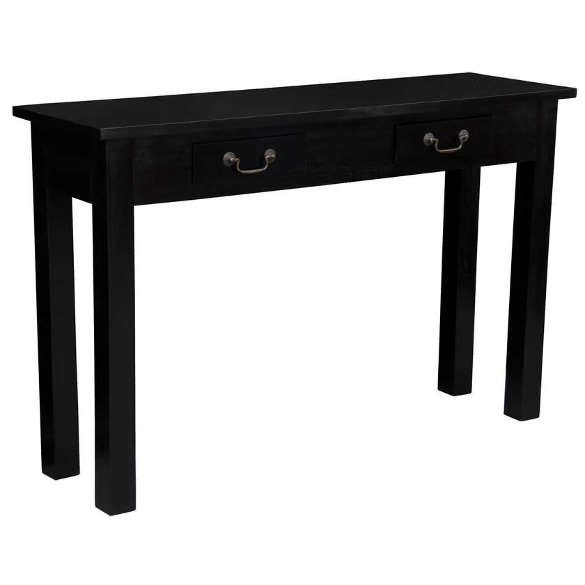 Tasmania 2 Drawer Straight Leg Sofa/Hall Table - Black