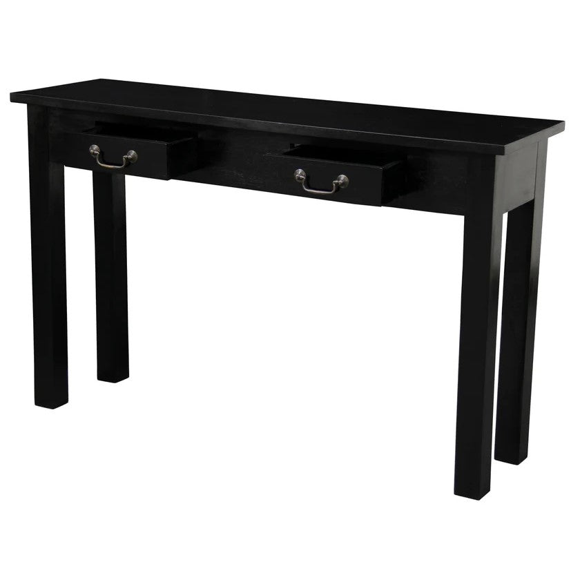 Tasmania 2 Drawer Straight Leg Sofa/Hall Table - Black