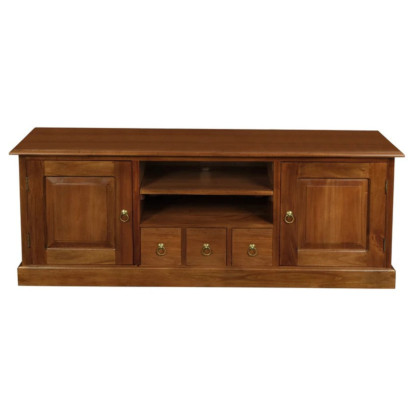 Tasmania Classic 2-Door 3-Drawer TV Cabinet - Light Brown