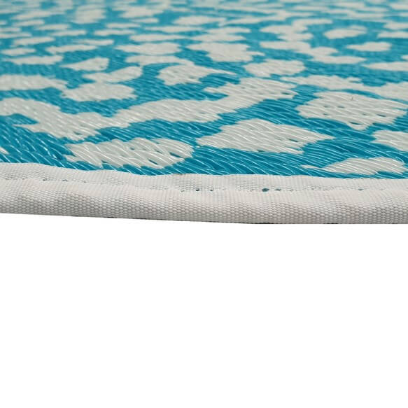 Terrace Reversible Outdoor Rug - Aqua - Round 180cms