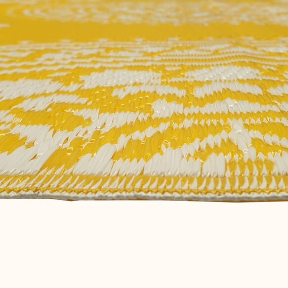 Terrace Reversible Outdoor Rug - Yellow & White (Available in 3 Sizes)