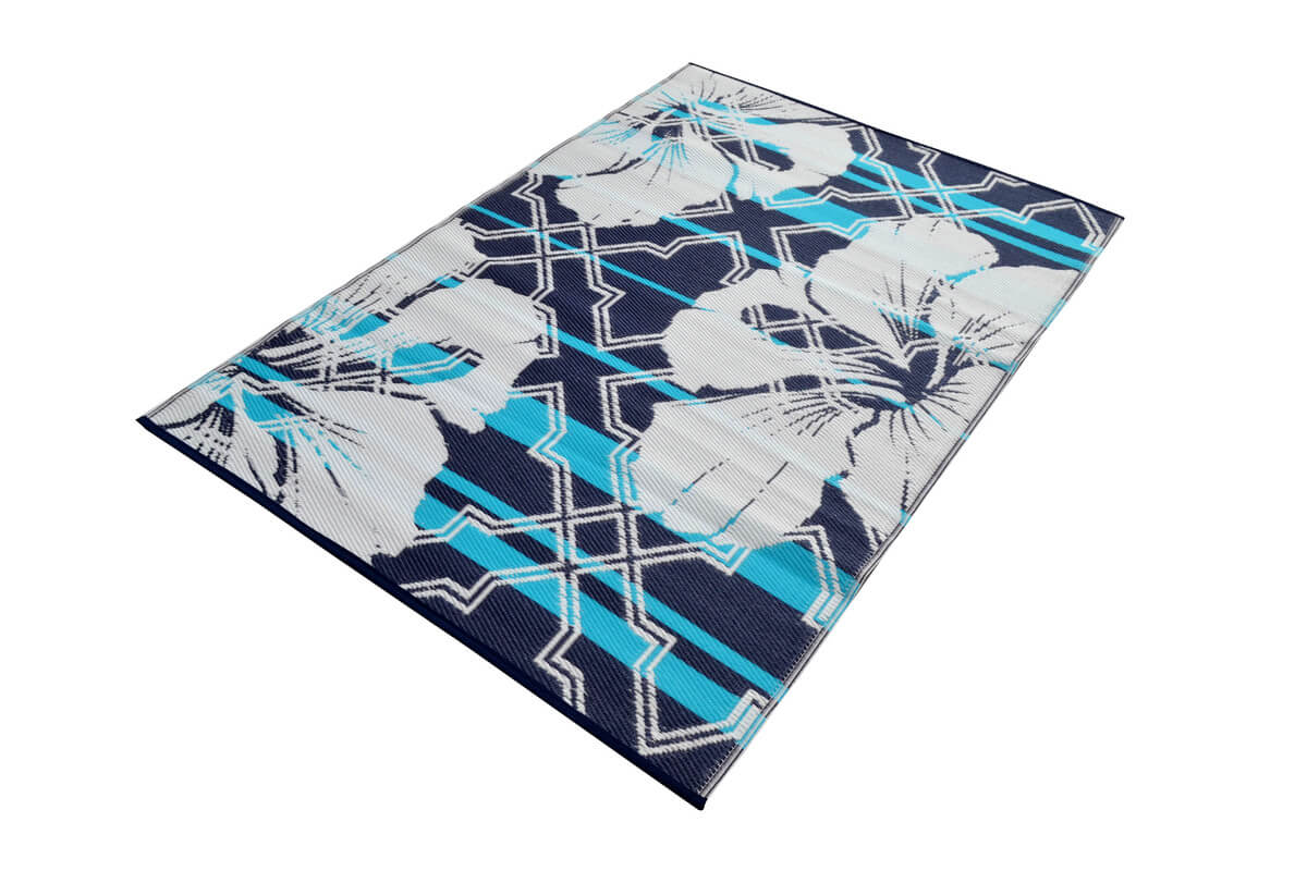 Terrace Reversible Outdoor Rug - Blue & White (Available in 3 Sizes)