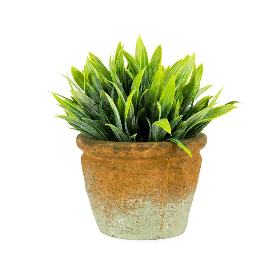 Terracotta - Potted Artificial Grass Plant Pot