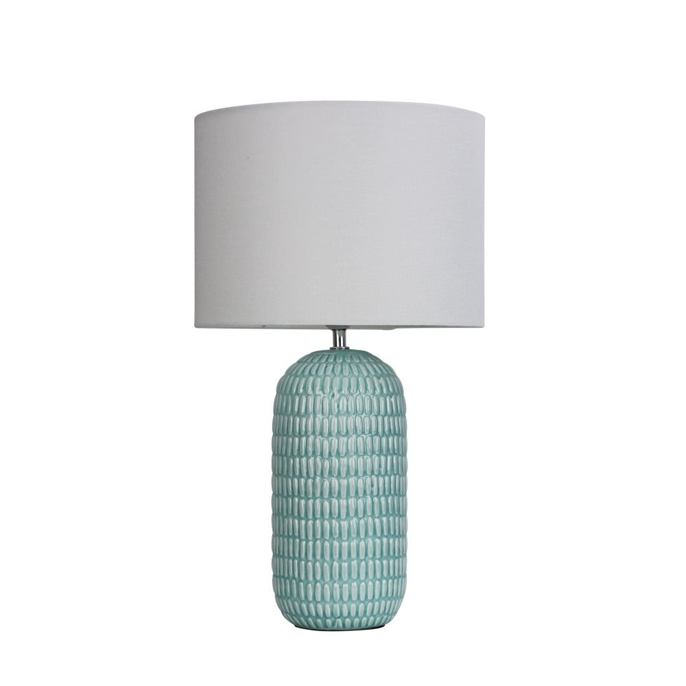 Textured Ceramic Table Lamp with Shade