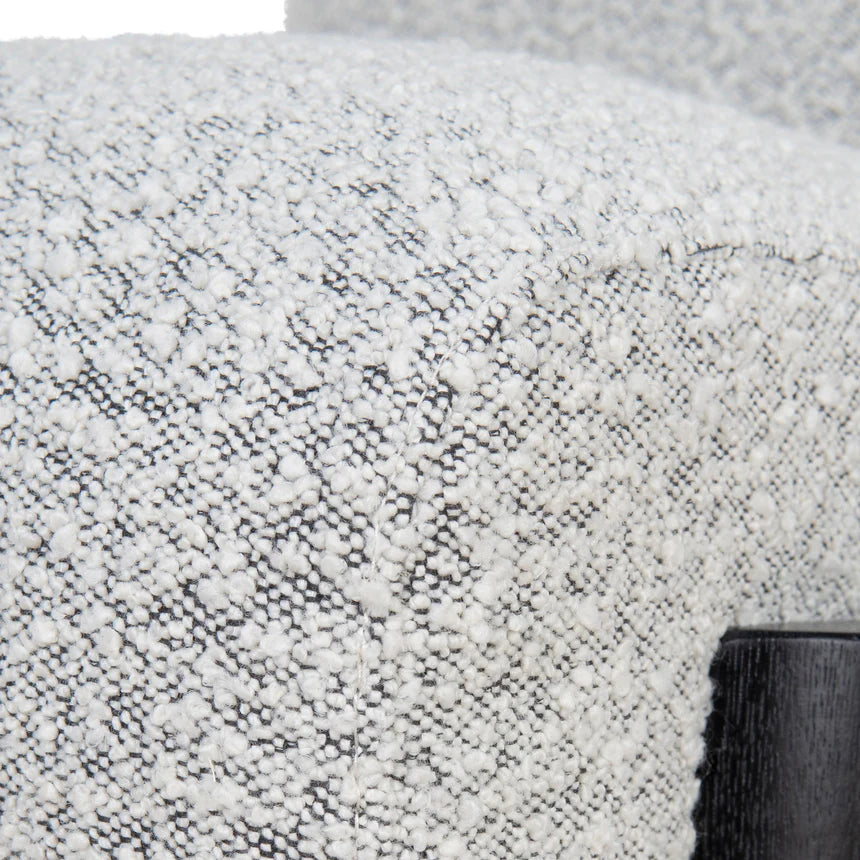 Textured Elegance Boucle Armchair - Charcoal White