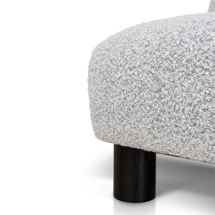 Textured Elegance Boucle Armchair - Charcoal White