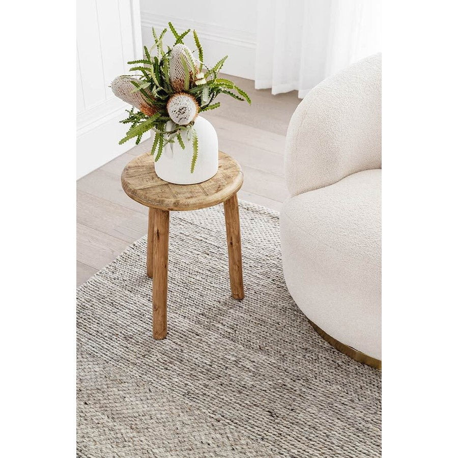 Textured Paperback Oatmeal Bedrock Grey Rug - 330 x 240cms