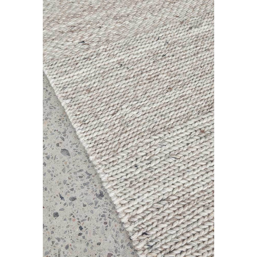 Textured Paperback Oatmeal Bedrock Grey Rug - 330 x 240cms