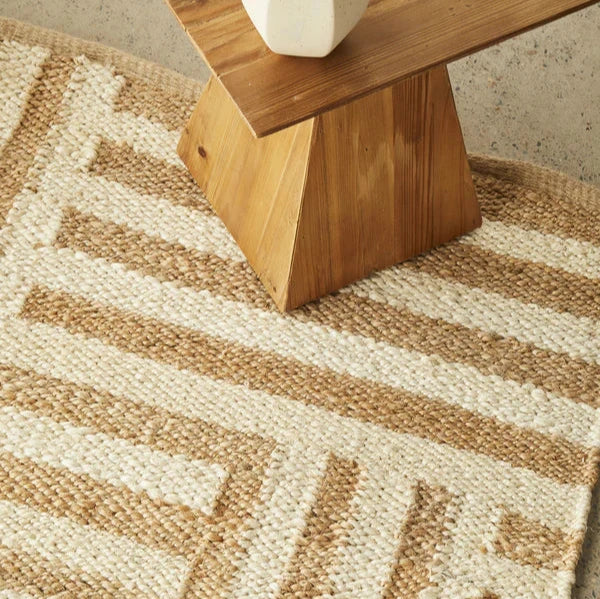 Textured Sahara Arman Natural Rug - 280 x 190cms