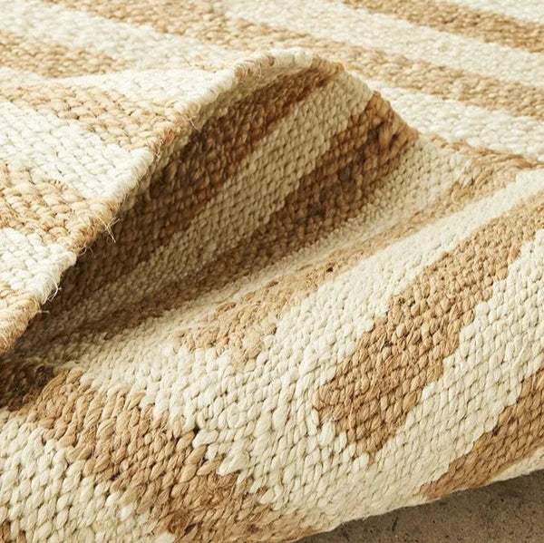 Textured Sahara Arman Natural Rug - 380 x 280cms