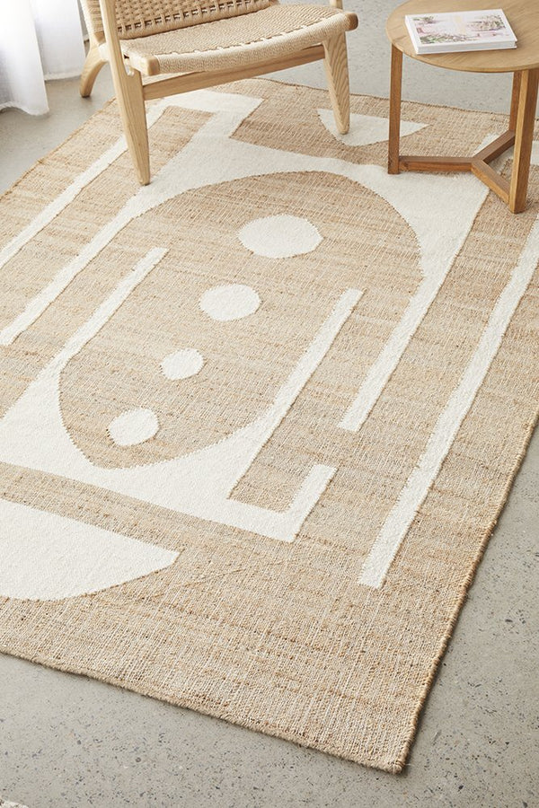 Textured Sahara Zelda Natural Rug - 320 x 230cms