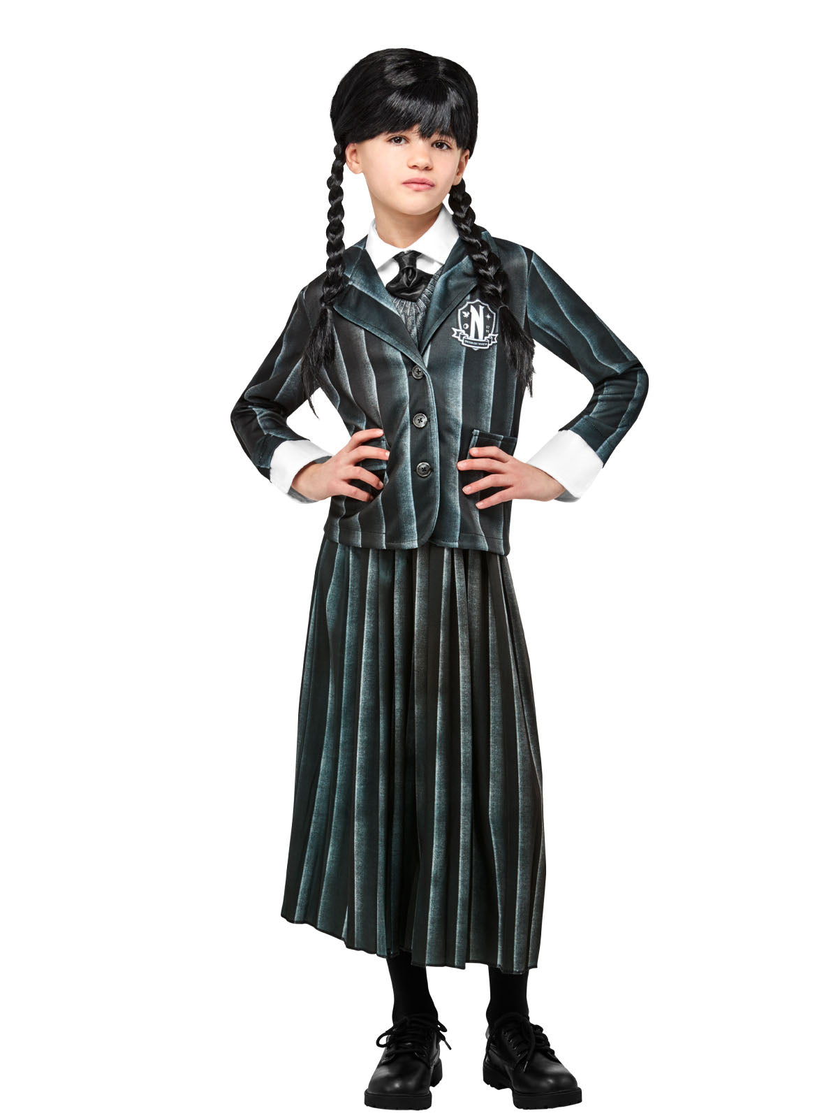 The Addams Family Wednesday Nevermore Academy Girl's Costumes (Available in 4 Sizes)