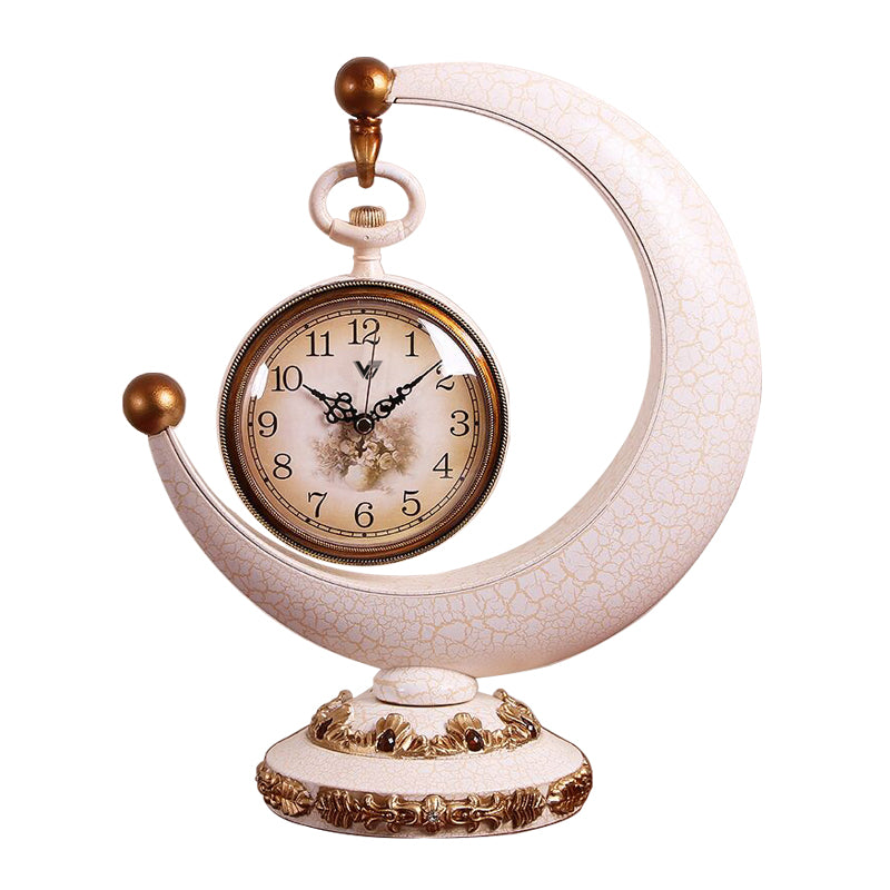 The Crescent Moon Deluxe Table Clock 38cms