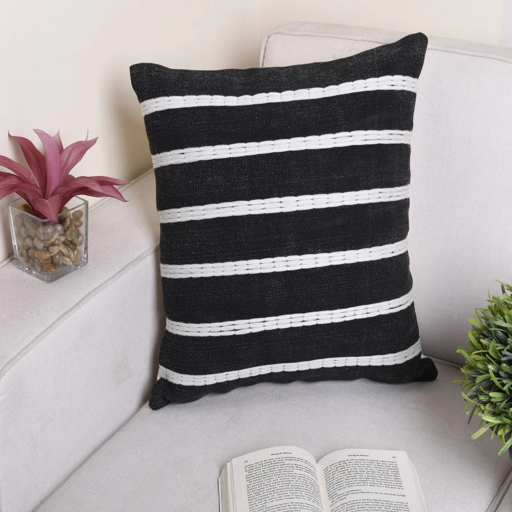 Thread Striped Cotton Cushion Cover 50 x 50cms (Available in 2 Colors)