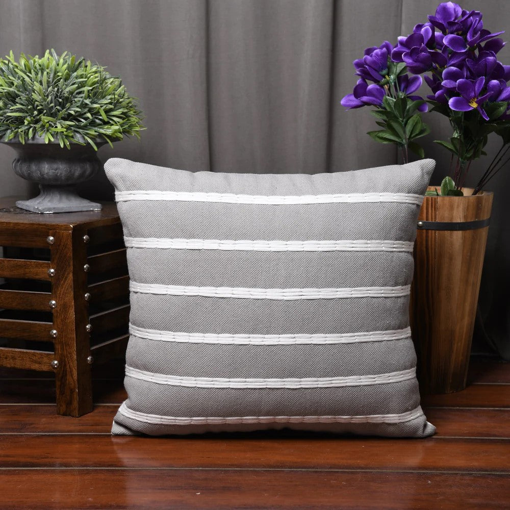 Thread Striped Cotton Cushion Cover 50 x 50cms (Available in 2 Colors)