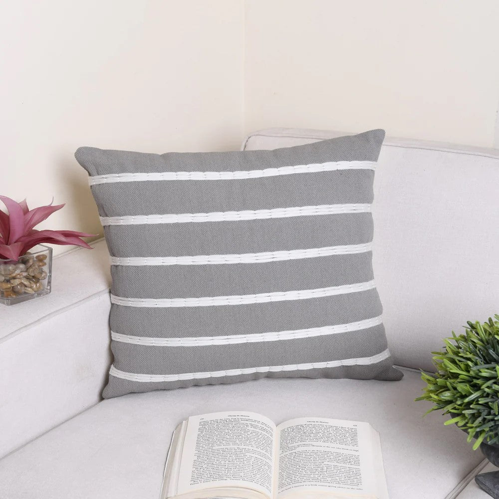 Thread Striped Cotton Cushion Cover 50 x 50cms (Available in 2 Colors)