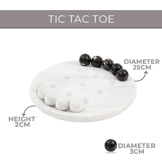 Tic Tac Toe - White & Black Peg Solitaire 25cm