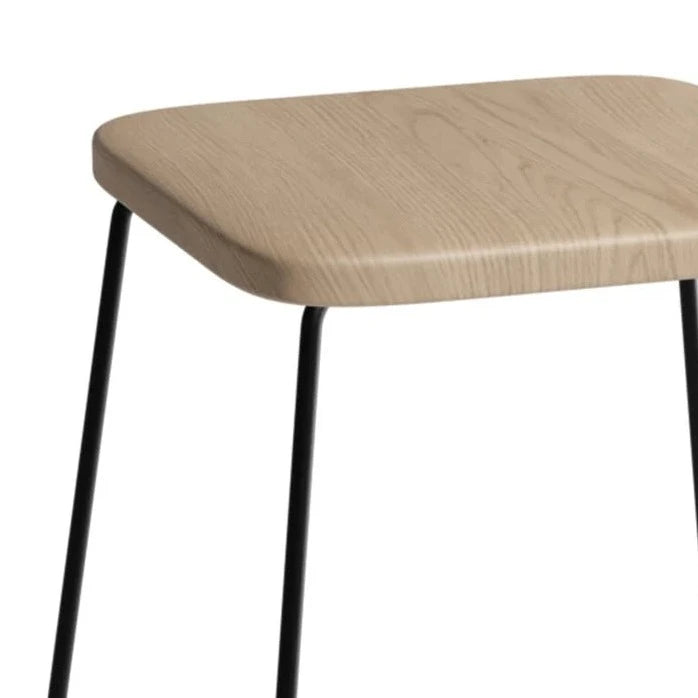 Timber Square Seating Black Base High Stool - (Available in 2 Sizes)