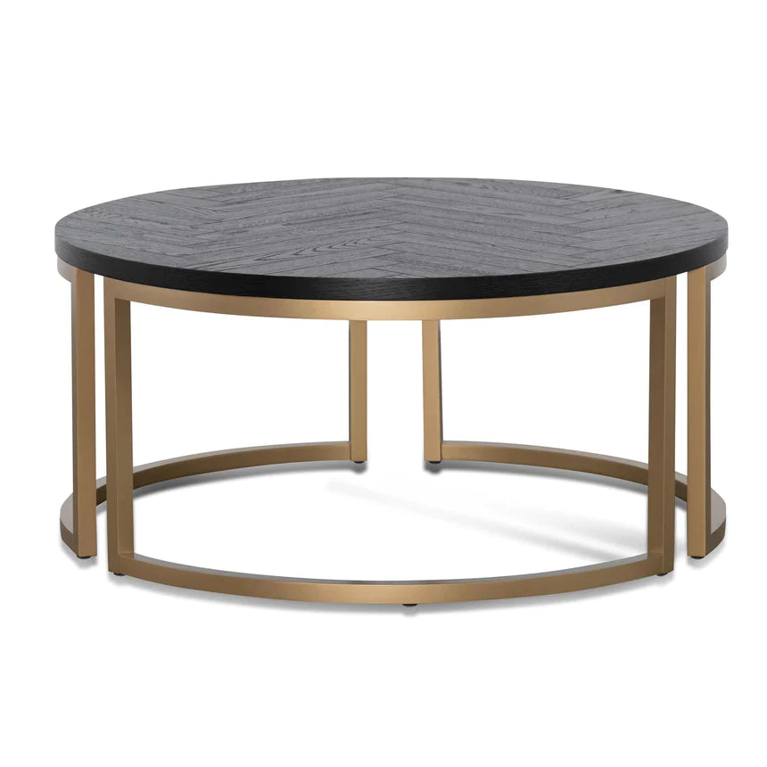 Timber and Steel Coffee Table 90cms