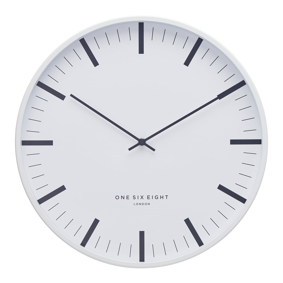 Time in White Silence Wall Clock 40cms