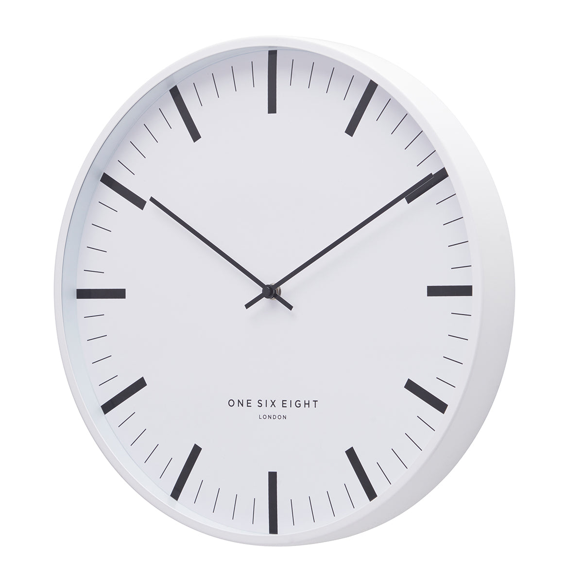 Time in White Silence Wall Clock 40cms