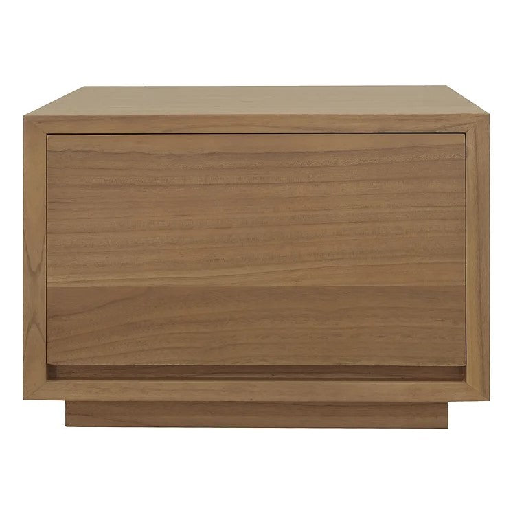 Timeless 1 Drawer Low Bedside Table - Natural