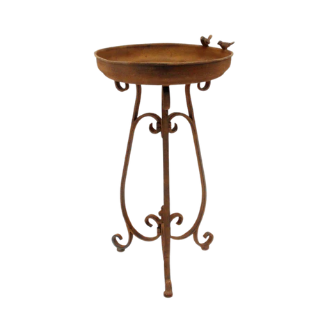 Timeless Appeal Bird Bath with Natural Rust Finish