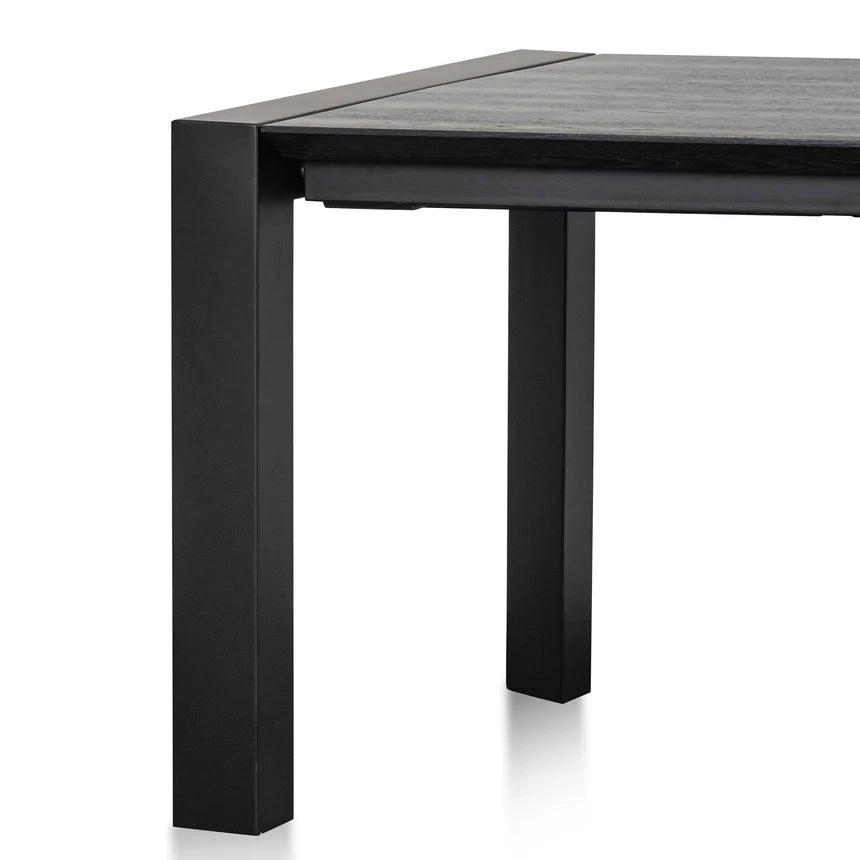 Timeless Black Oak Dining Table