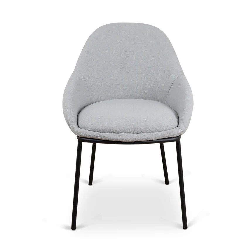 Timeless Comfort Fabric Dining Chair - Pale Grey