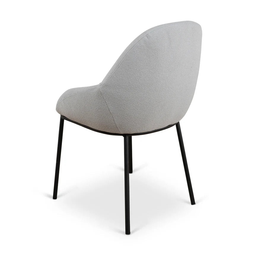 Timeless Comfort Fabric Dining Chair - Pale Grey