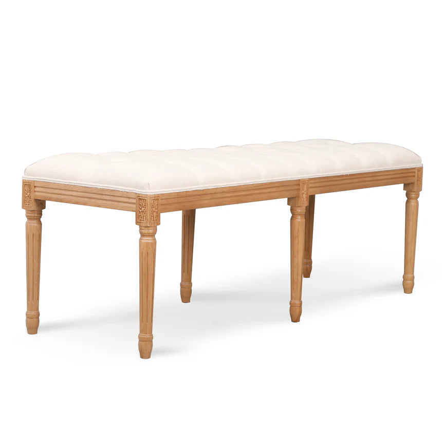 Timeless Design Oak Bench 130cms - Light Beige