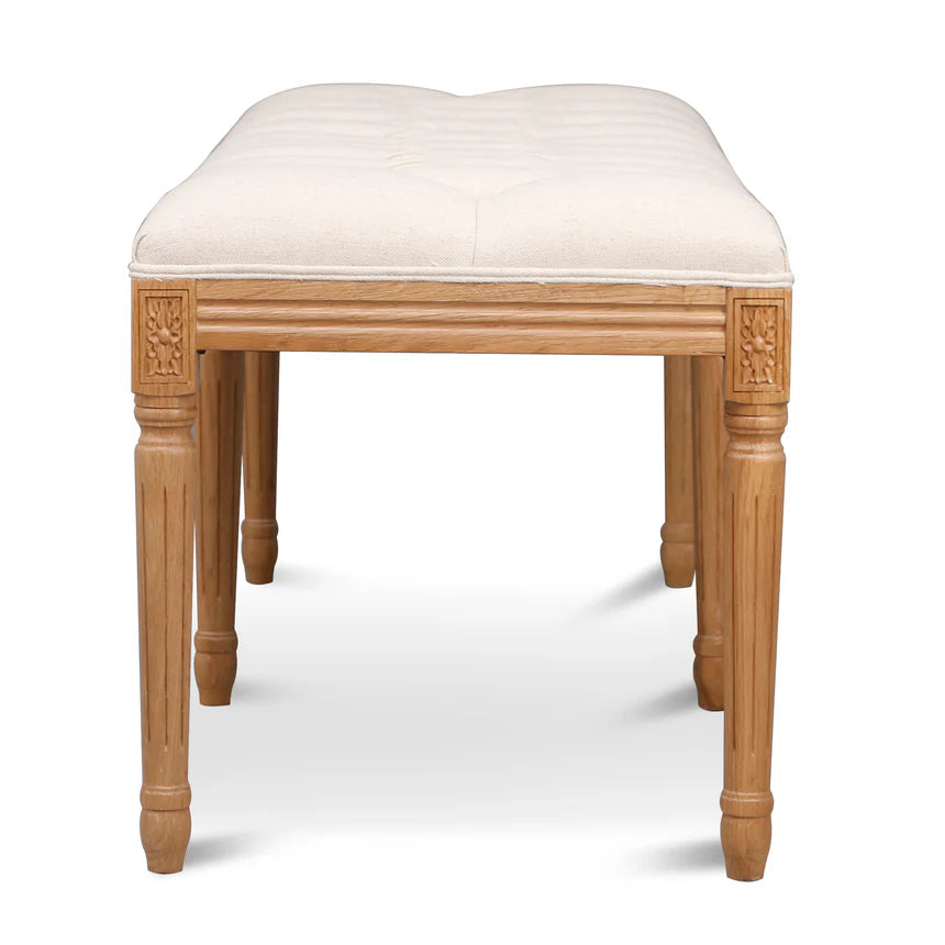 Timeless Design Oak Bench 130cms - Light Beige