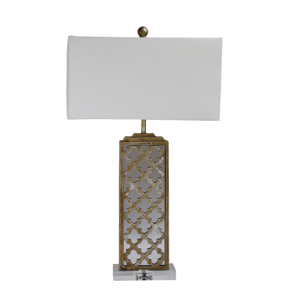 Timeless Eastern Influenced Lamp with Harp Shade