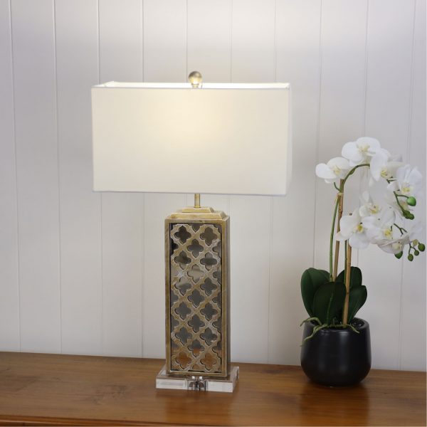 Timeless Eastern Influenced Lamp with Harp Shade