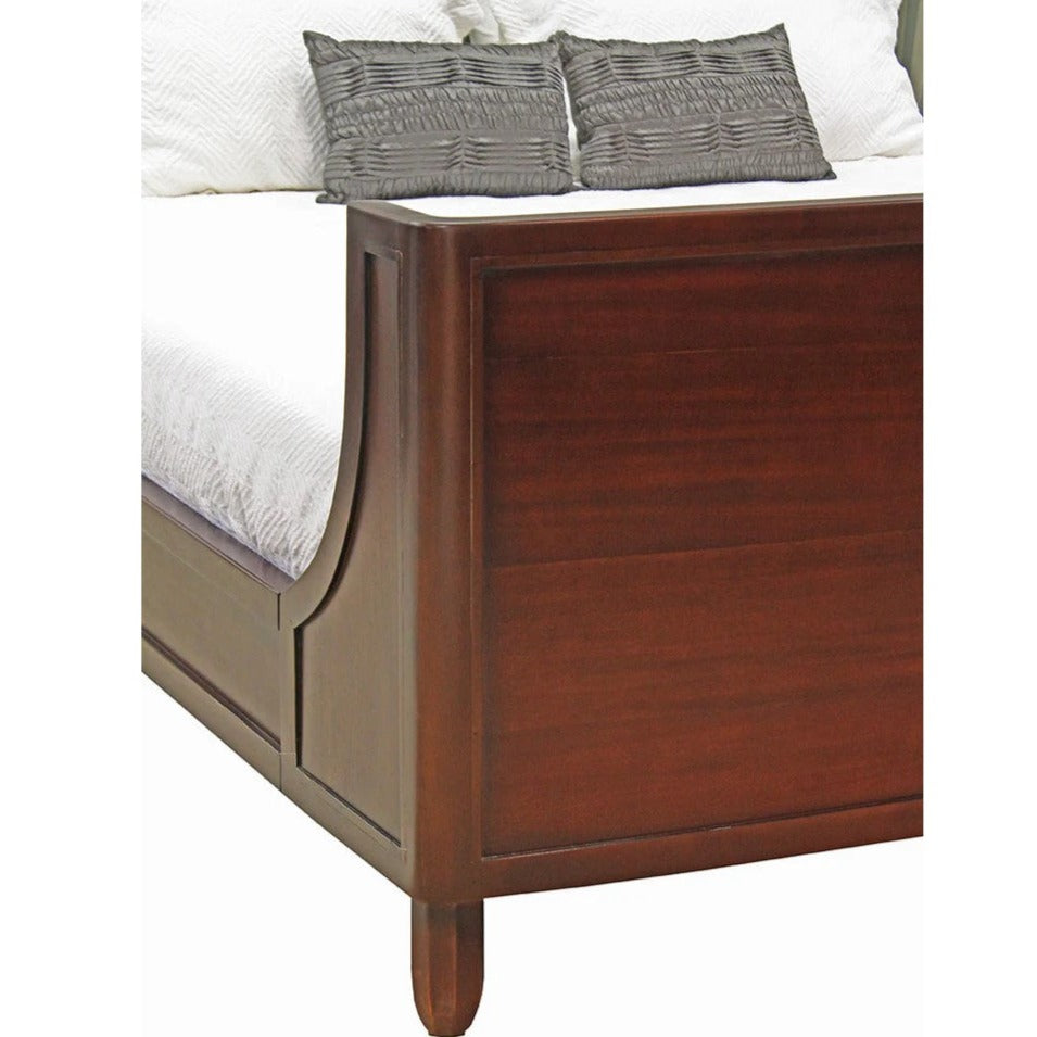 Timeless Large Serenity Queen Size Bed - Rose Mahogany