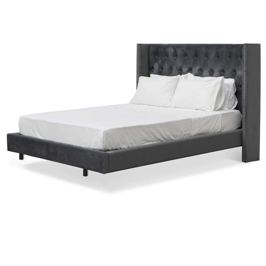 Timeless Sleigh Bed Frame - Charcoal (King)