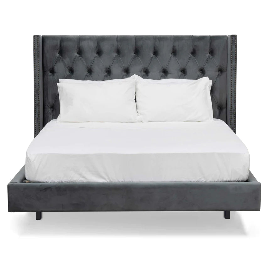 Timeless Sleigh Bed Frame - Charcoal (King)