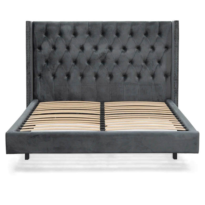 Timeless Sleigh Bed Frame - Charcoal (King)