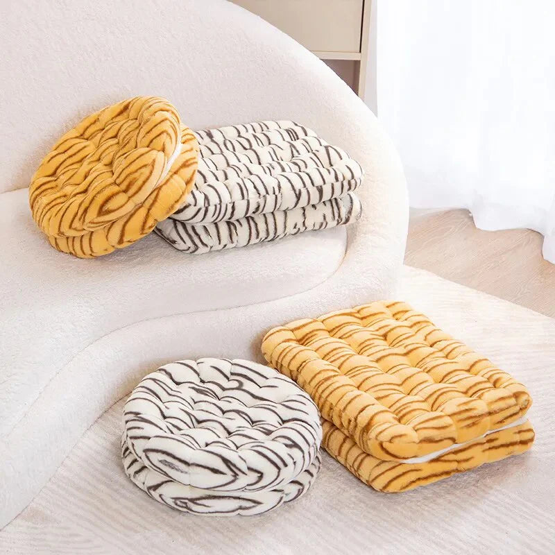 Timeless Square Shape Soft Cushion Pillow 45-50cms - Yellow Tiger