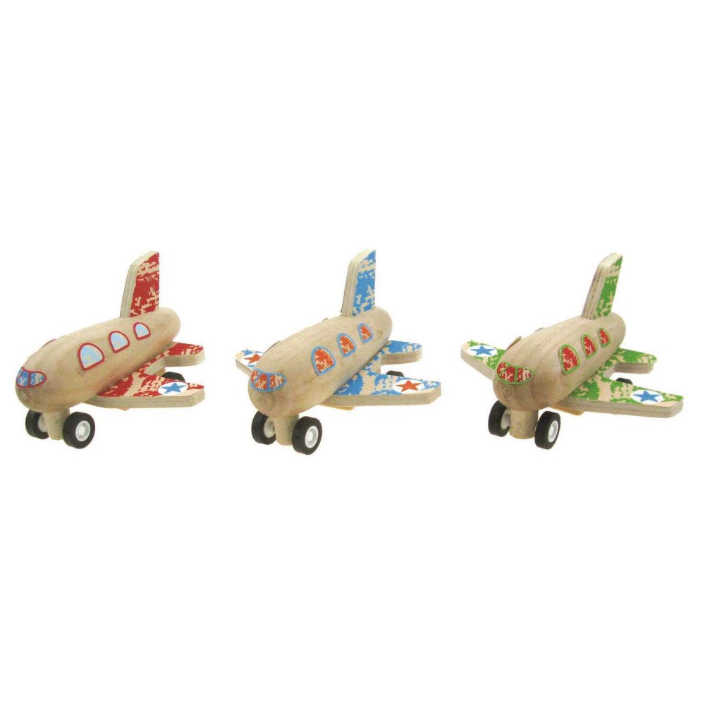 Timeless Wings – Wooden Pull-Back Airplanes (3-Pack)