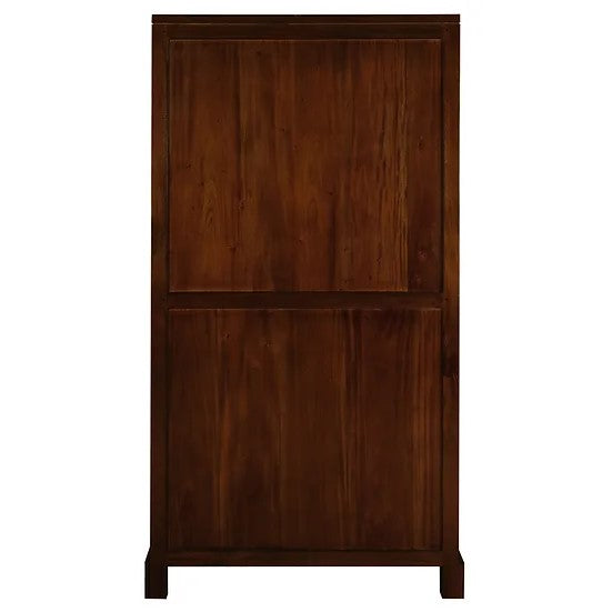 Timeless Wooden 2 Door Display Cabinet - Brown